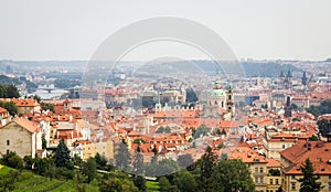 Prague - the capital of the Czech Republic. Panorama of the city