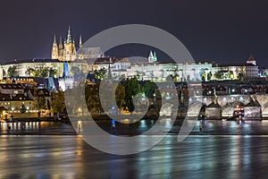 Prague caste night view