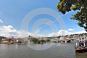 Prague castle from across vltava