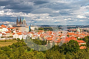 Prague Castle with Dramatic clouds