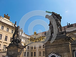 Prague Castle entrance, is a castle complex in Prague. It is the official residence