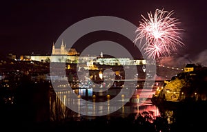 Prague Castle Fireworks