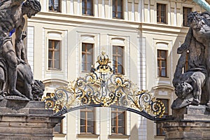 Prague Castle Hradcany, decorative gate, entrance, Prague, Czech Republic