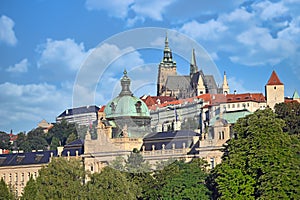 Prague Castle Hradcany Prague old town cityscape