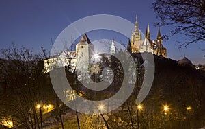 Prague Castle at night