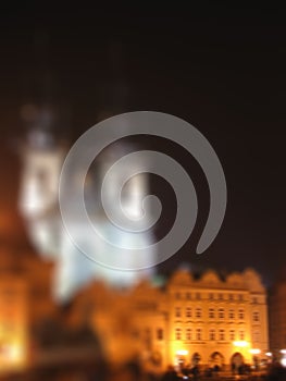 Prague castle night lights