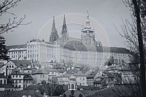 Prague castle, retro