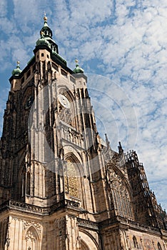 Prague Castle Saint st Vitus cathedral belfry side tower, Svaty Vit photo