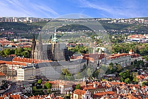 Prague Castle and Saint Vitus Cathedral, Czech Republic. Panoram