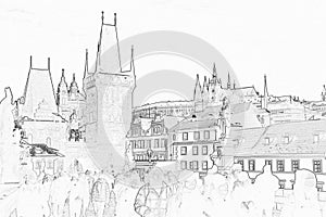 Prague Castle Sketch