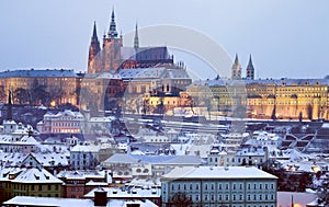 Prague Castle at winter time