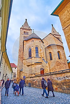 Walk down Jirska Street, Hradcany, Prague, Czech Republic