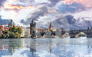 Prague - Charles bridge, Czech Republic.