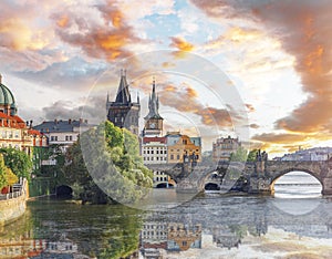 Prague - Charles bridge, Czech Republic.