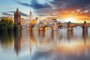 Praga, ponte Carlo, Repubblica ceca.