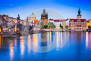 Prague with Charles Bridge and Stare Mesto oldtown, Czech Republic