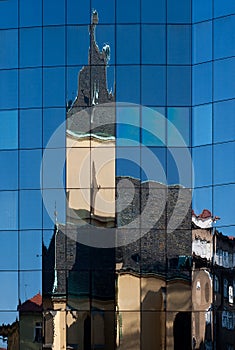 Prague church reflection