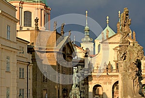 Prague churches and spires photo