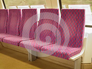 Train seats row