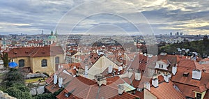 Prague city, Autumn view, Historically place