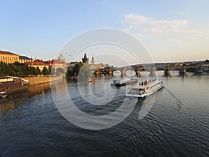 Prague city river