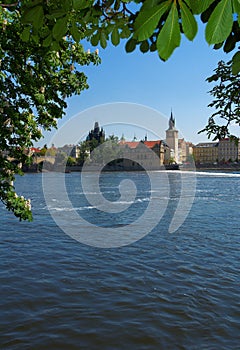 Prague city waterfront