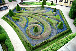 Prague,Czech Rep: Vrbtovska Knot Garden