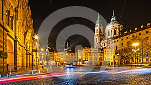 Lesser Town in Prague by night