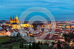 Prague, Czech Republic. Hradcany (Prague Castle) with St. Vitus