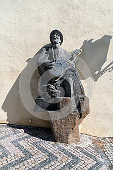 Czech musician Karel Hasler monument on the Old Castle Steps below the Prague Castle