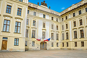 Presidential Palace in Prague, Czech Republic. Historical royal quarter of the city photo