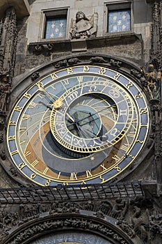 Prague, Czech Republic - October 6, 2017: Astronomical dial of t