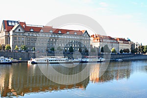 Prague, Czech Republic panorama and Vltava river