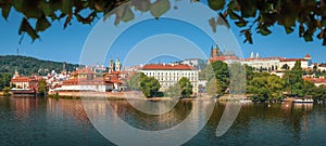 Prague, Czech Republic - Panoramic View of the Vltava River and the Historic Center of Prague