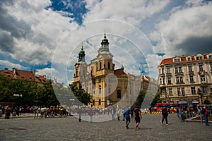 Prague, Czech Republic: St. Nicholas Church on Old Town Square