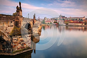 Prague, Czech Republic at sunrise.