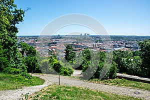 View of the city of Prague from Petrin Park