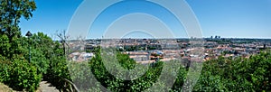 View of the city of Prague from Petrin Park