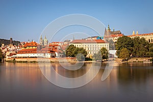 Prague, Czech Republic - Vltava River and the Historic Center of Prague