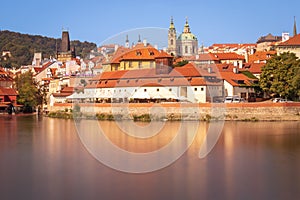 Prague, Czech Republic - Vltava River and the Historic Center of Prague