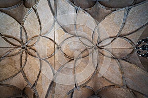 Vladislav Hall Ceiling in the Old Royal Palace at Prague Castle - Prague, Czech Republic