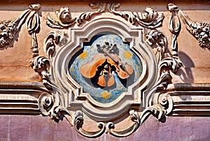 Prague - detail form baroque house photo