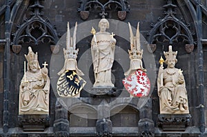 Prague. Figures on Staromestska photo