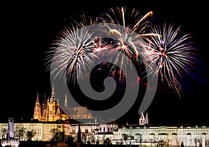 Prague fireworks