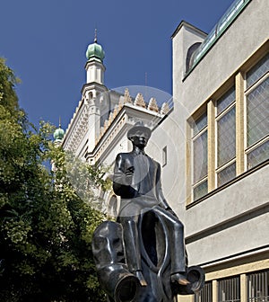 Prague-Franz Kafka sculpture photo