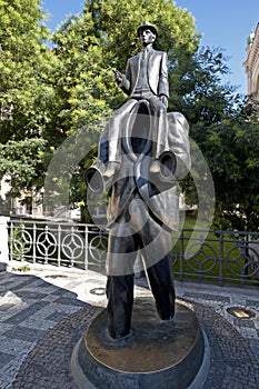 Prague-Franz Kafka sculpture