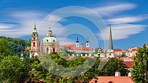 Prague historical center skyline