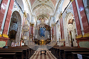 Prague - interior of Jesuits church photo