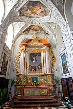 Prague - interior of Jesuits church photo