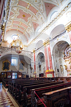 Prague - interior of Jesuits church photo